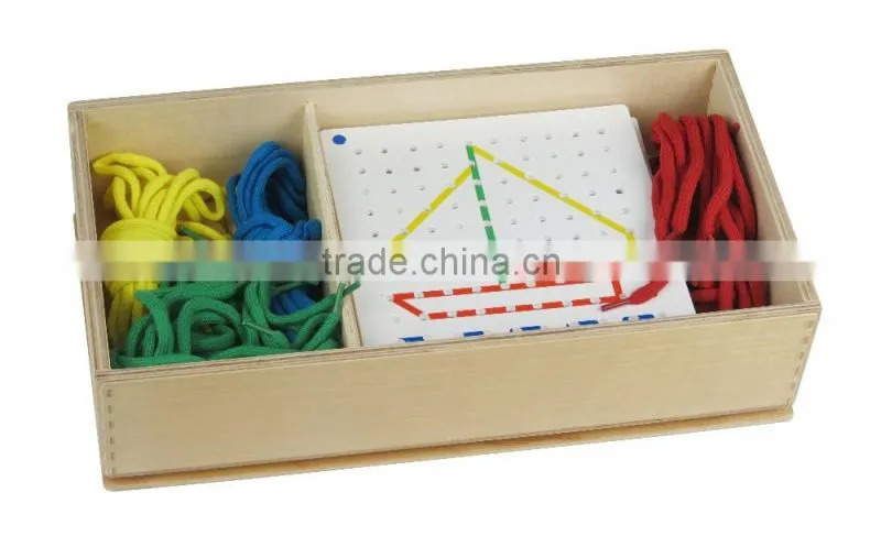 Montessori educational toys material for children lacing game