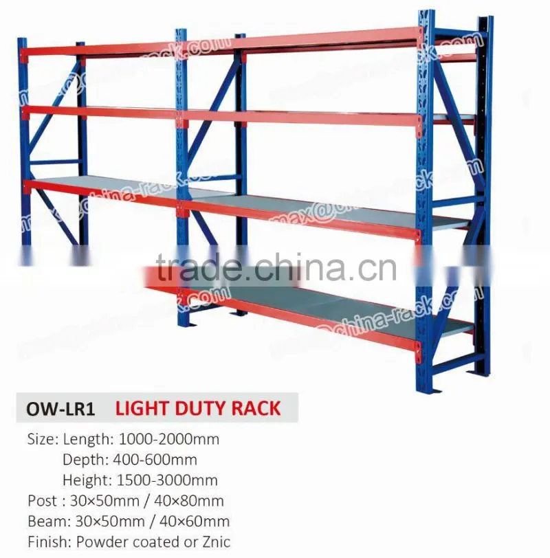 Popular Strong Metal Light Duty Warehouse Rack