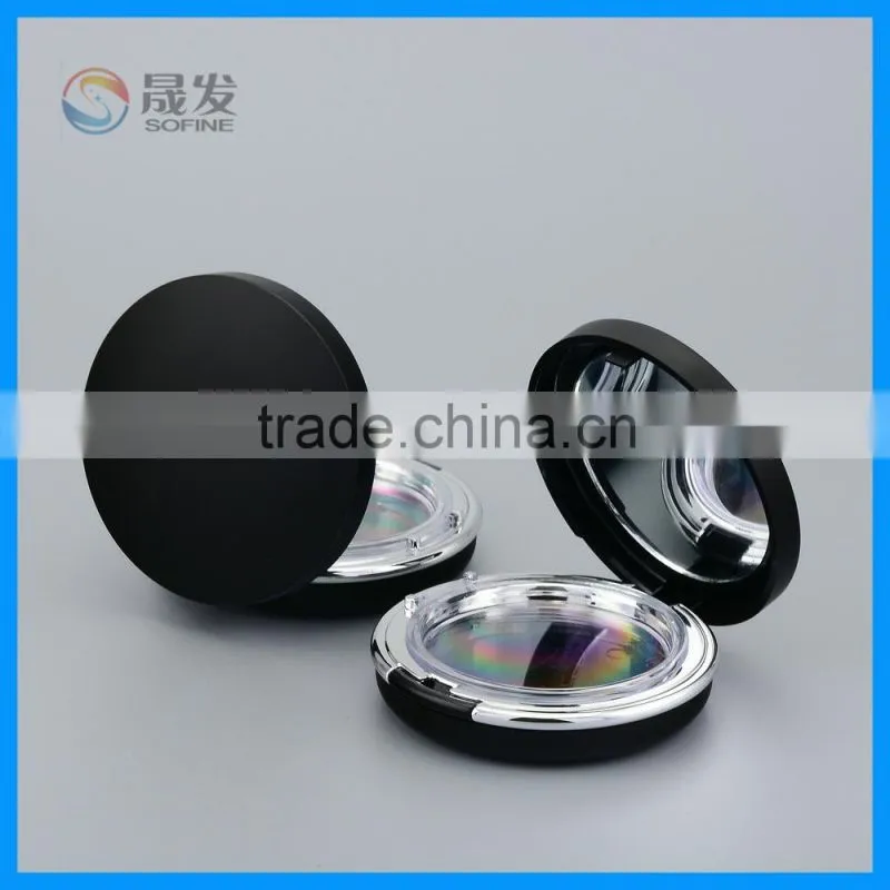 Round powder compact with mirror and puff plastic container manufacturers