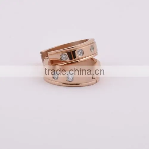 Stainless Steel Gold Earrings Designs For Girls(BE10657)