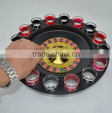 Shot glass roulette drinking game set , russian turntable wine set , holiday drinking game