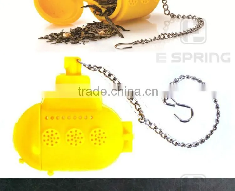 Chain submarine silicone tea strainers