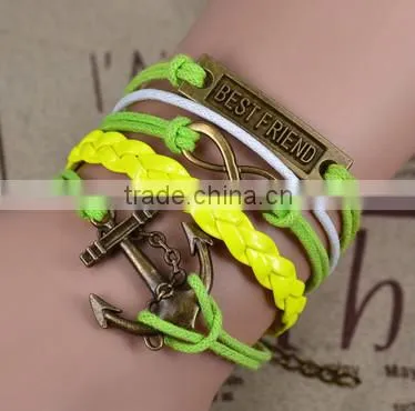 Woven fashion wrap love bracelet