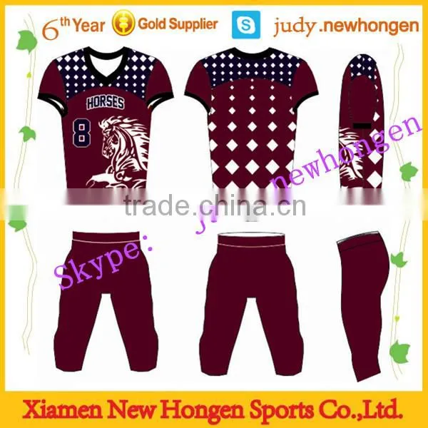 sublimated team set american football shirt, american football shirt made in china