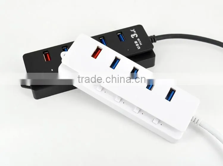 Prenium high-speed 5 port usb 3.0 hub with individual on/off switches , 4 port usb 3.0 hub +1 quick charging port