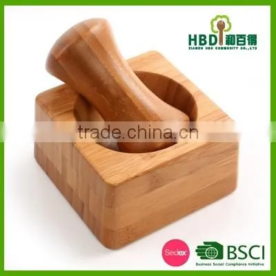 Top quality customized wooden mortar and pestle wholesale