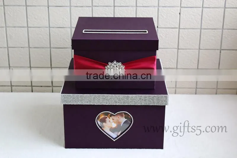 unique wedding card boxes with photo frame