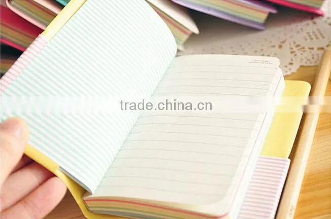 creative 6 colors smile diary Leather Cover notebook