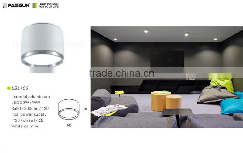 LBL104 aluminium indoor ceiling mount led downlight