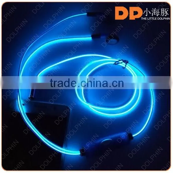 2016 best sellers on US market illuminated glowing earbuds flashing LED light earphone ear piece with mic