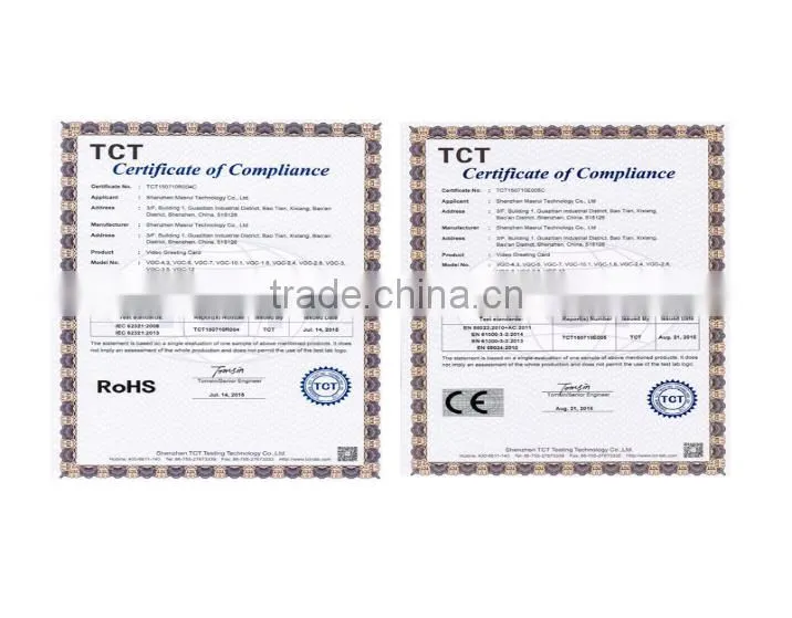 Hot Products OEM Paper USB Video Business Card