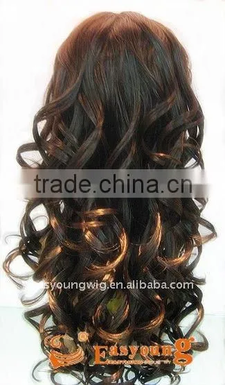 Synthetic half wigs, women's 3/4 half full lace wigs hairpieces