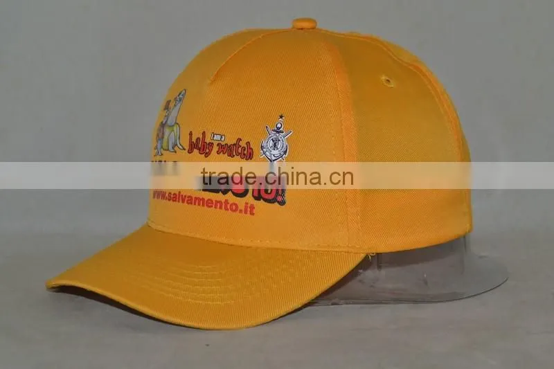 Guangzhou professional custom 100% polyester fibre yellow hat factory Famous auto brand baseball cap