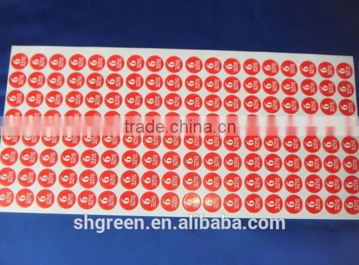 Matte silver plastic sticker for garment