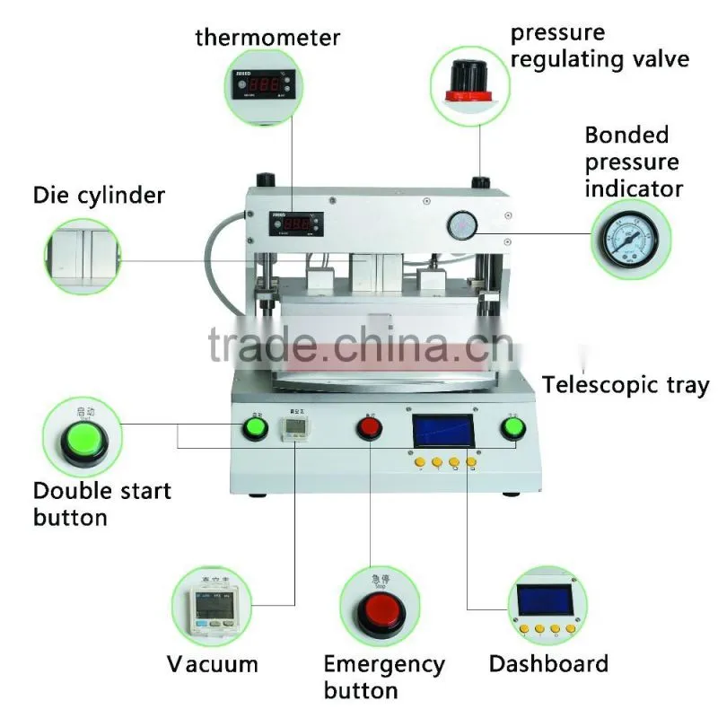 CE certificate wholesale S7 edge curve lcd repair machine cellphone LCD refurbish machine laminating machine for all cellphone