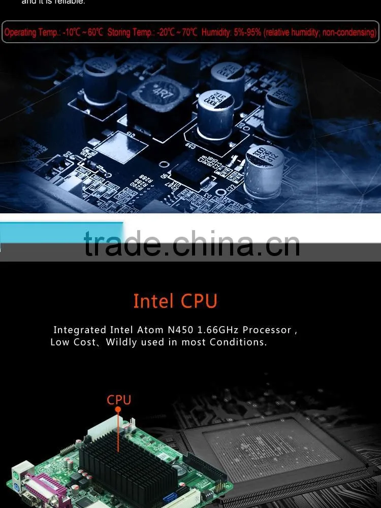 Fanless Intel Mini itx Motherboard atom thin client motherboard with 1* SIM card socket