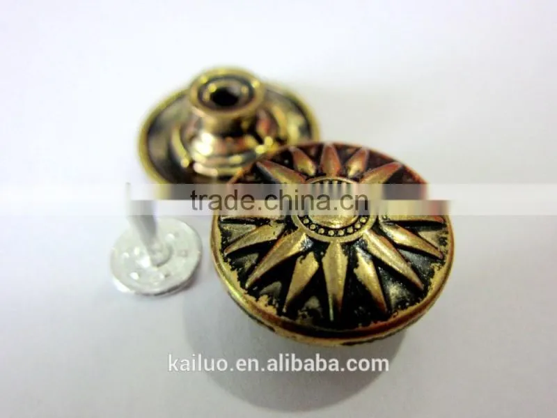 brush brass color jeans button