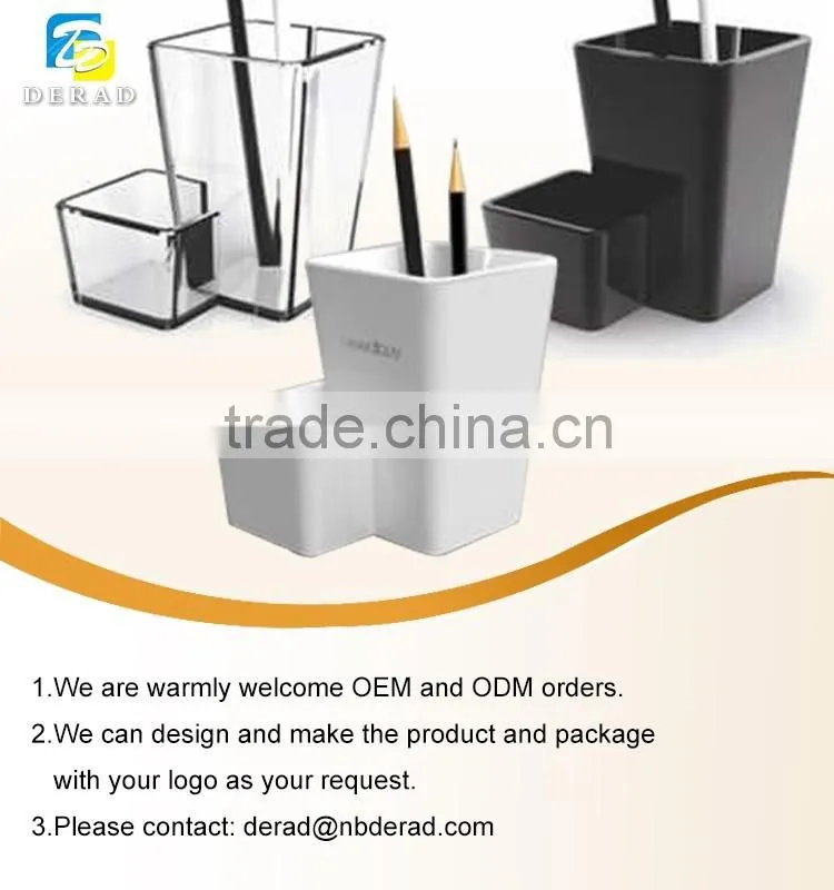 Custom Personalized Acrylic Environmental Brush Pen Pot Handmade Table Pen Holder