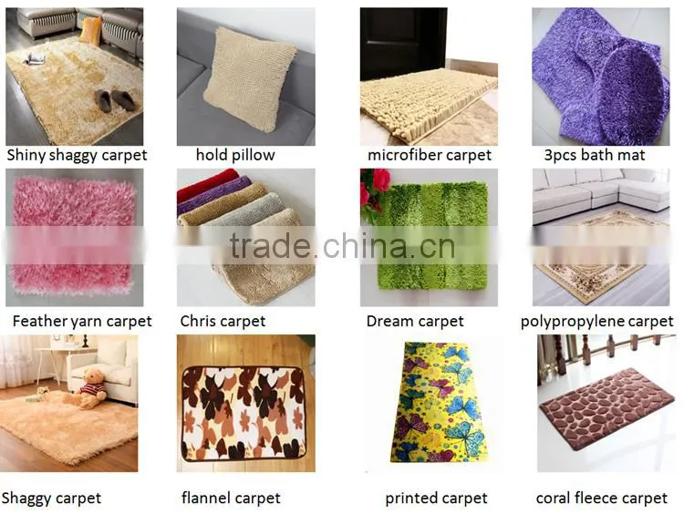 2016 hot sale100% polyester pvc backed bath mat bathroom