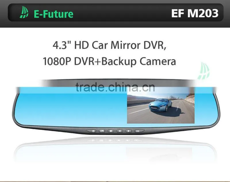 4.3 Inch FHD Car DVR Car Black Box Rear View Mirror Car Camera Recorder