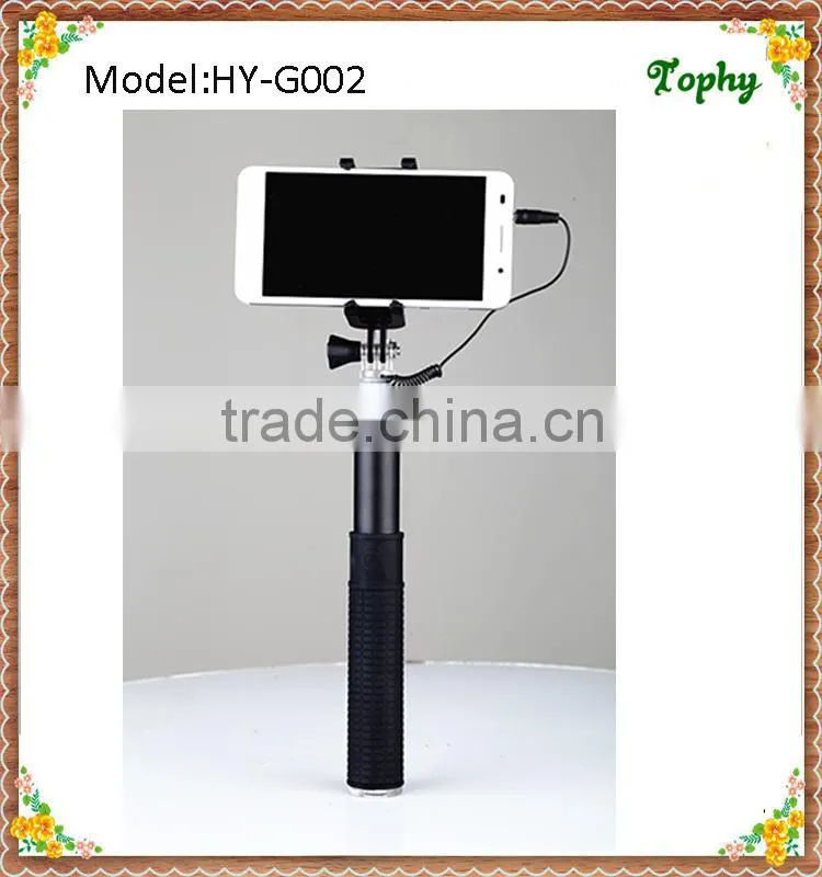 2015 New High-quality Aluminium Alloy Extendable Hand Held Foldable Selfie Stick/Monopod Selfie Stick/Cable Selfie Stick