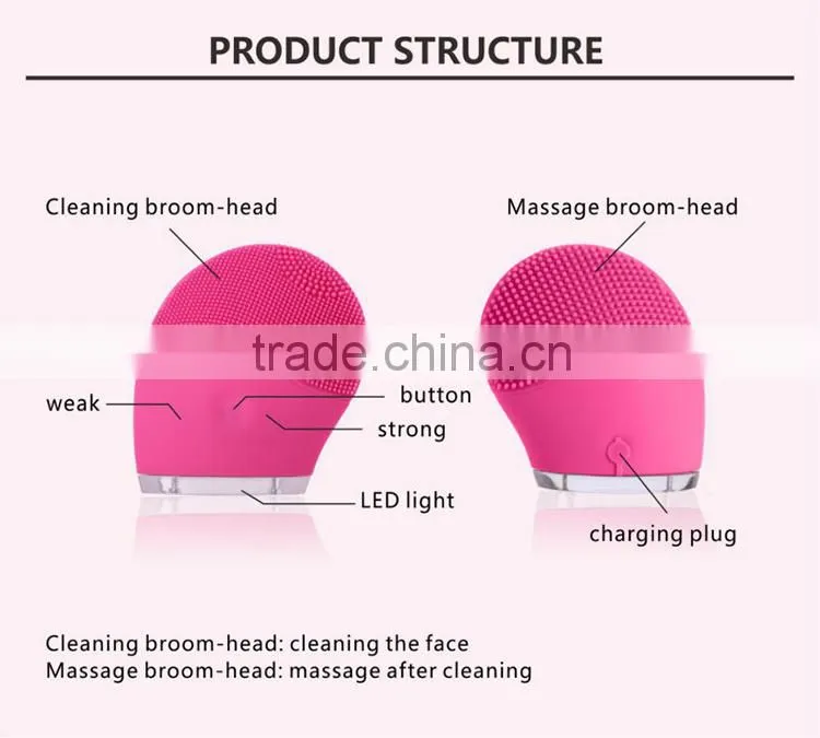 best silicone skin cleaner brush/ultrasonic face washing scrubber
