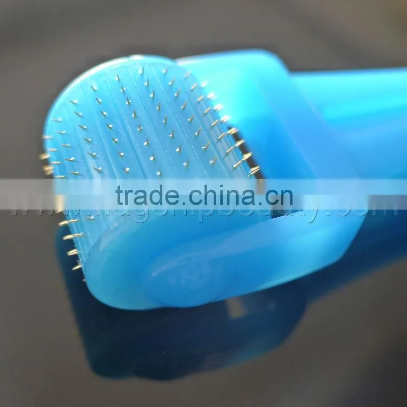 2014 micro needle roller therapy acne removal 192 needles blue derma roller