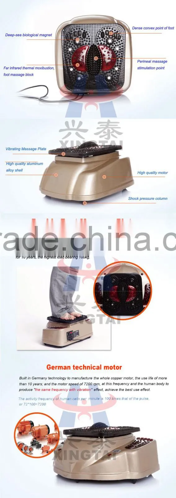 XT-8805-7 Body Vibrating Infrared Function Magnet Theatment Health Care Blood Circulation Beautify Leg and Foot Massage Machine