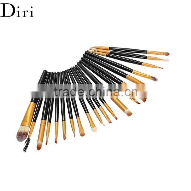 20pcs top quality black makeup cylinder cosmetics brushes