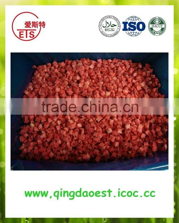 For export organic Frozen IQF strawberry dice and cube
