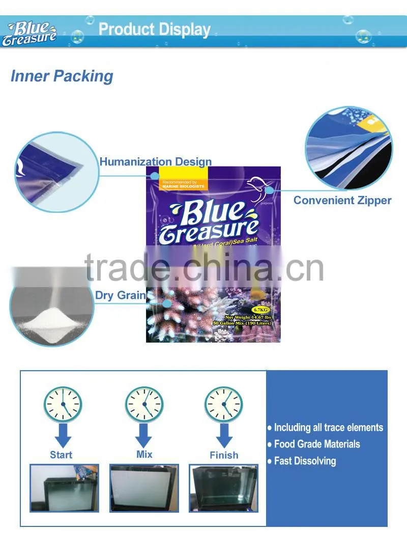 High Quality Aquarium saltwater Food Grade Marine Salt PH Water Test Kits