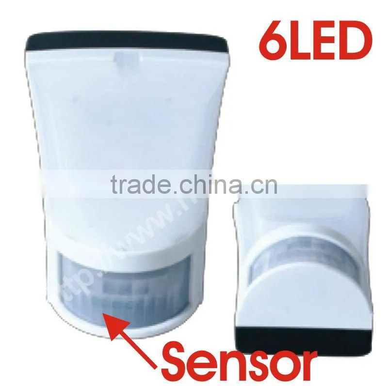 PIR+CDS human infrared sensor lamp with 6led for night
