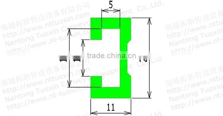 G14 Modular Conveyor Chain Profile Sideguide