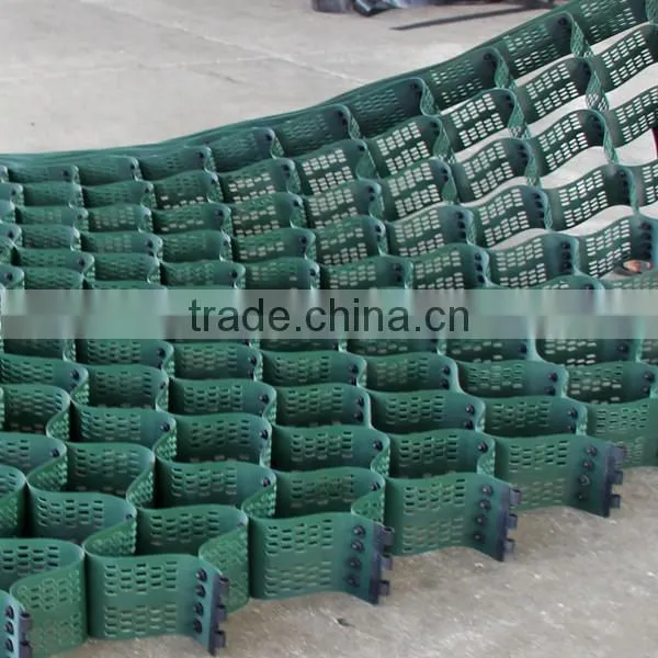 High strength HDPE geocell used in road construction