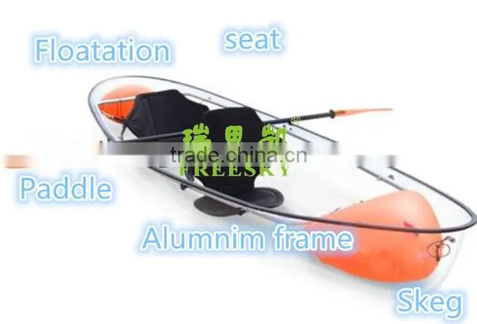 new design 2 seat touring banana transparent boats ships for sale