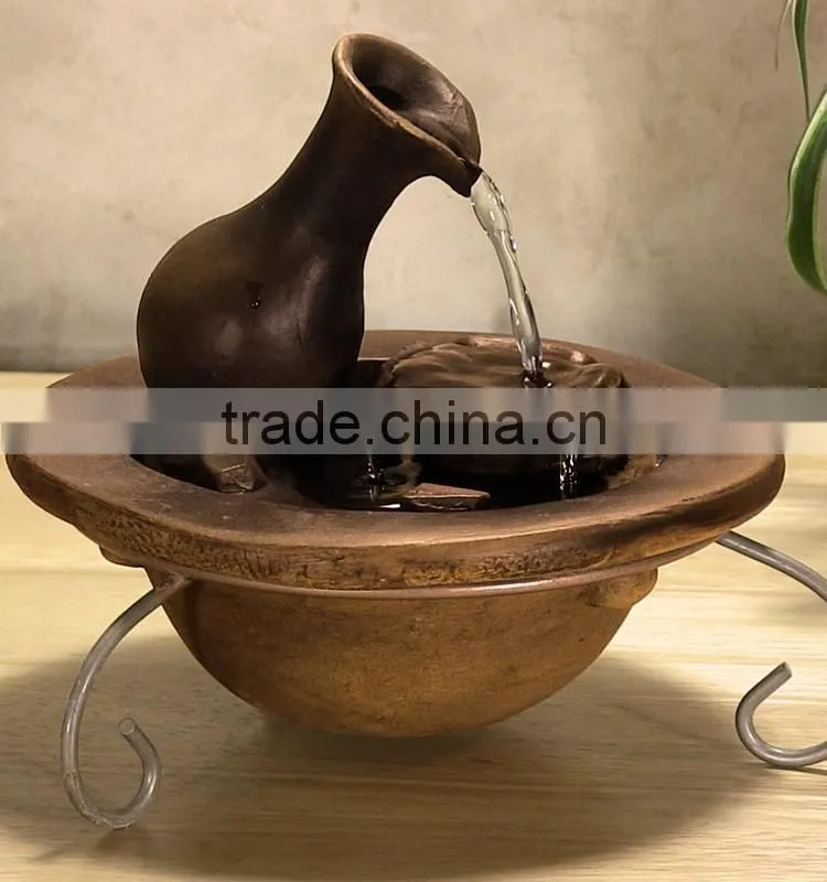 Hotsale Three Jars Polyresin LED Fengshui Products Fountain