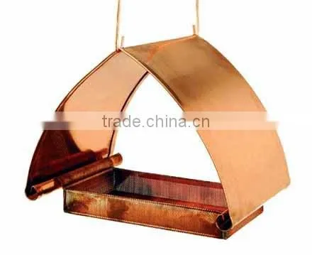 Copper Finish Pavilion Bird feeder and Bird house for Garden