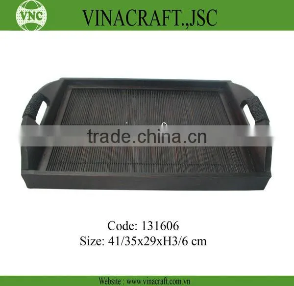 Rectangular fashion bamboo sushi tray