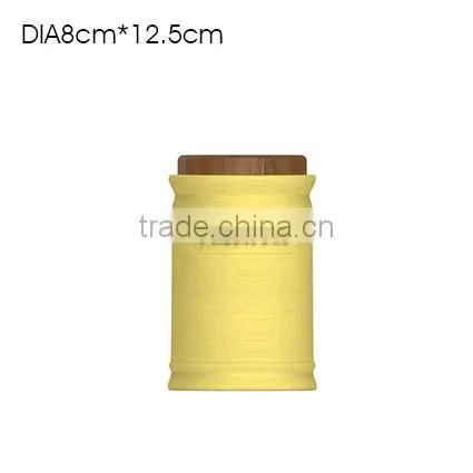 Modern Design Concrete Candle Jar/Cement candle jar with wooden lid for Home Decor