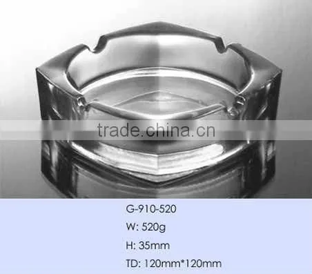 souvenir square clear glass ashtray/series glass ashtray