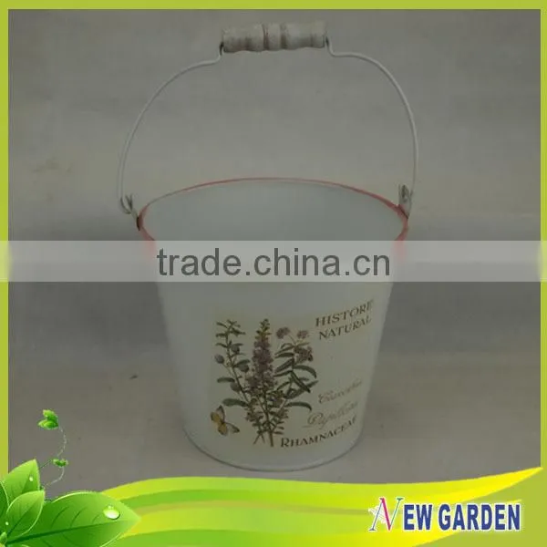 Unique Luxury Handicraft High Quality Barrel Flower Pots With Handles