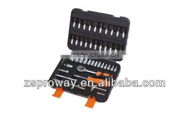 46pcs auto repair use 1/4" socket set, hex wrenches