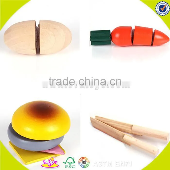 wholesale top quality wooden fruit cutting toy, DIY kids wooden vegetables cutting toy, role play wooden cutting toy W10B099
