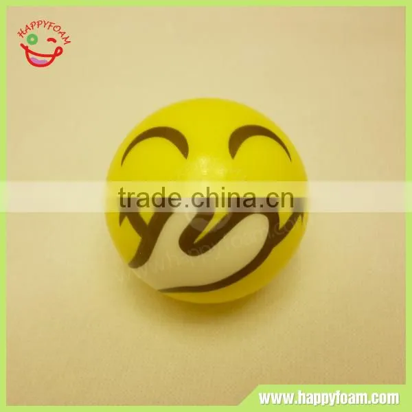 Customized LOGO emoji PU foam target stress and bouncing ball
