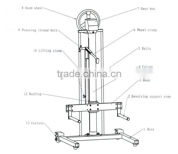 Mechanic Wheel Removal-lifter trolley Jack 75kg capacity