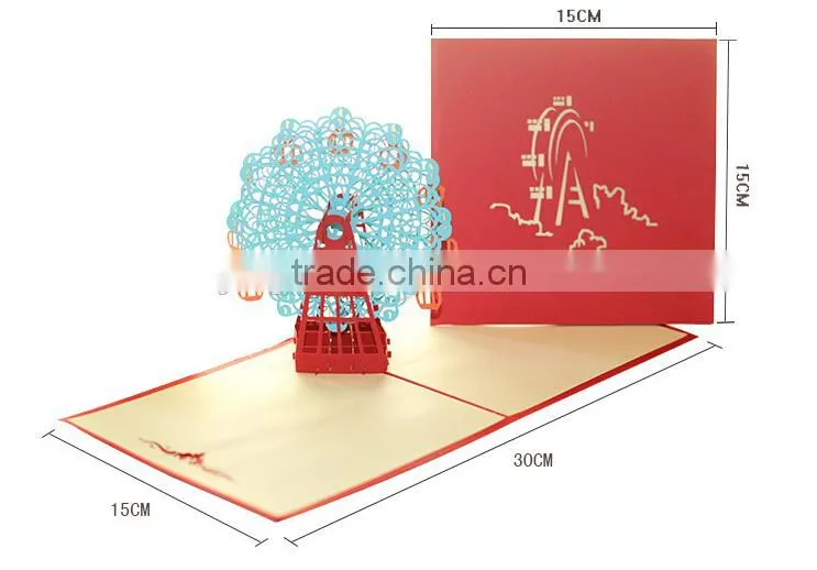 Creative 3D Ferris Wheel Cards New Design Greeting Card Holiday Greeting Card