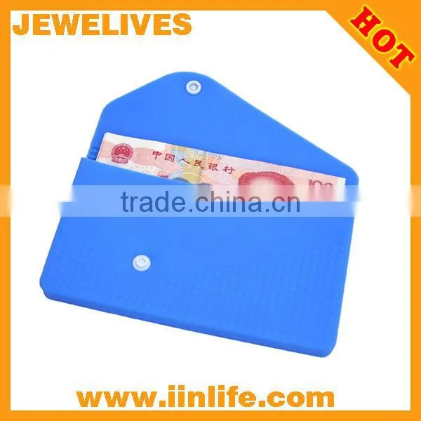 Sky Blue Korea Style For Womens Envelope Clutch Chain Purse silicone bag coin bag cosmetic bag