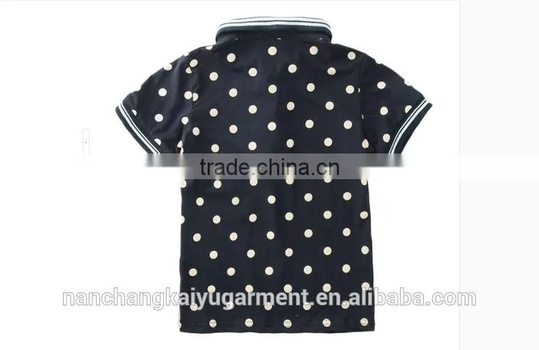 High quality dots printed cotton t-shirt for chirlden