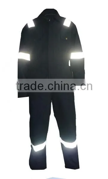 Hi Vis Reflective 100%Cotton Safety Prime Captain Coverall with custom logo