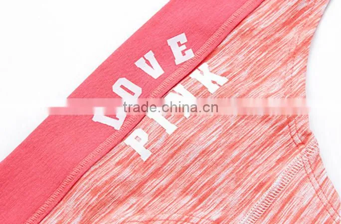 2017 China Manufacturer Personalized Your Own Brand Logo Design 95% Cotton 5% Spandex Private Label Women Hot Sexy T-Back Thongs